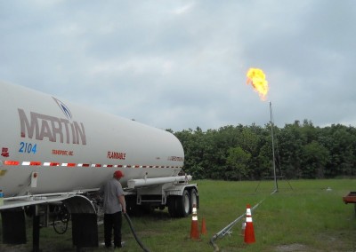 Flaring all LPG trailers down